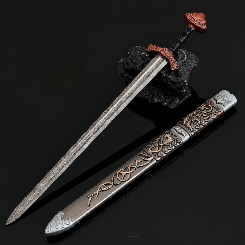 Miniature Decorative Sword with Scabbard – Viking & Medieval Blade for Home & Office
