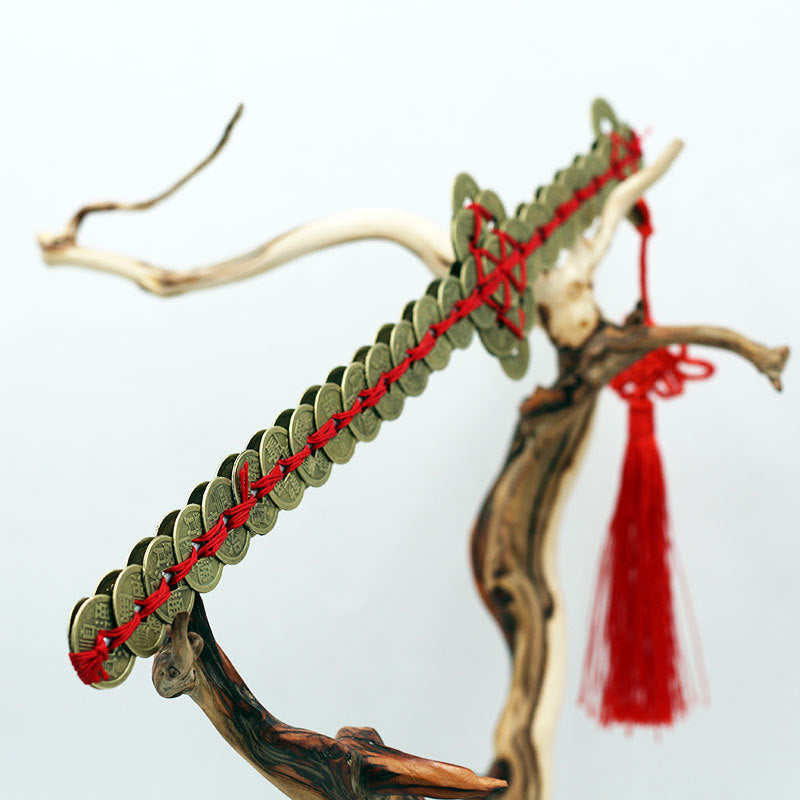 Traditional Coin Sword – Hand-Strung Feng Shui Harmony Amulet for Home & Office