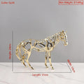 Geometric Metal Animal Sculpture – Gold Hollow Fortune Symbol for Home & Office