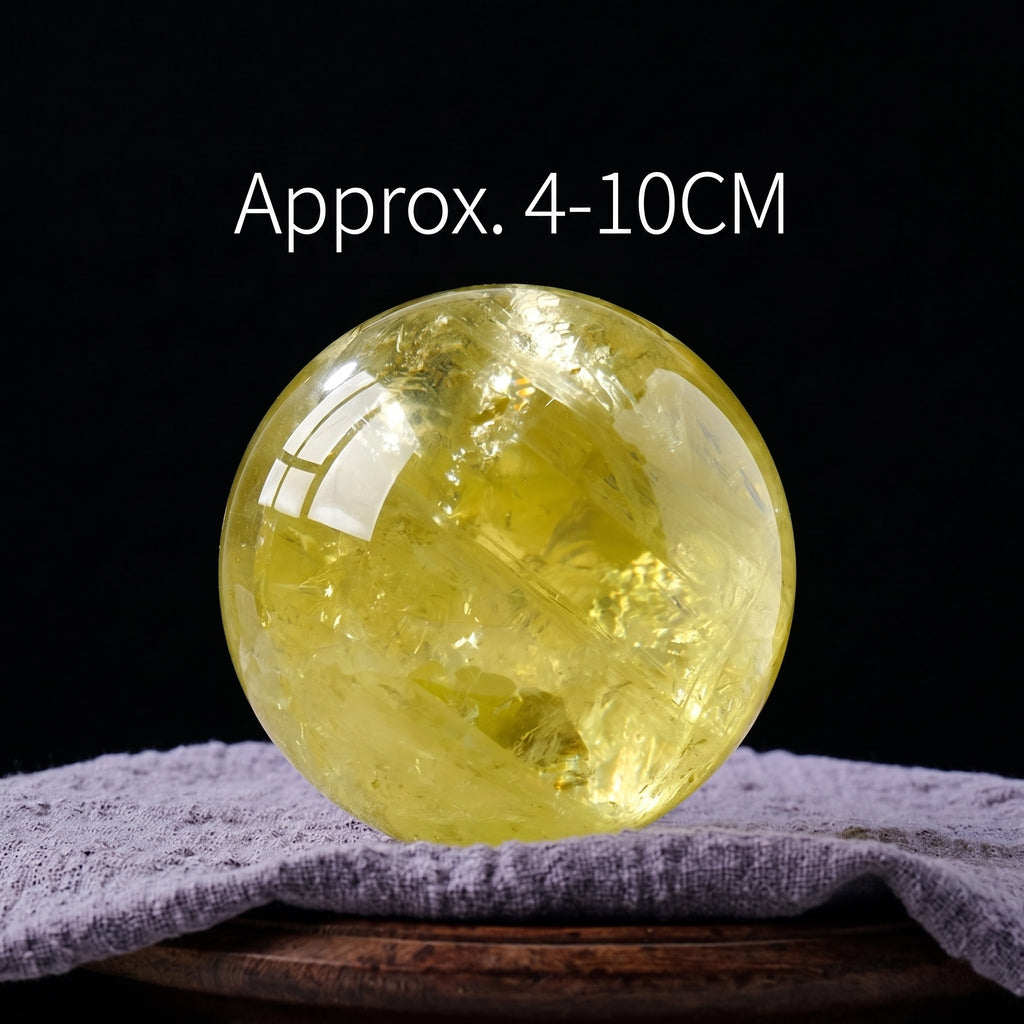 Natural Citrine Crystal Ball – The Merchant's Stone for Wealth & Positive Energy
