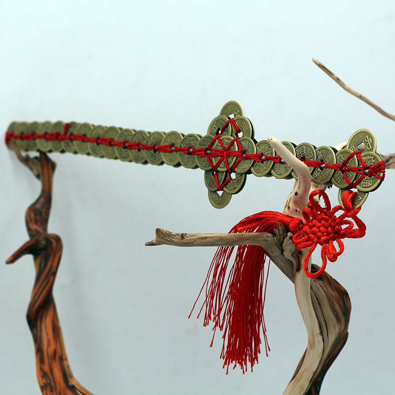Traditional Coin Sword – Hand-Strung Feng Shui Harmony Amulet for Home & Office