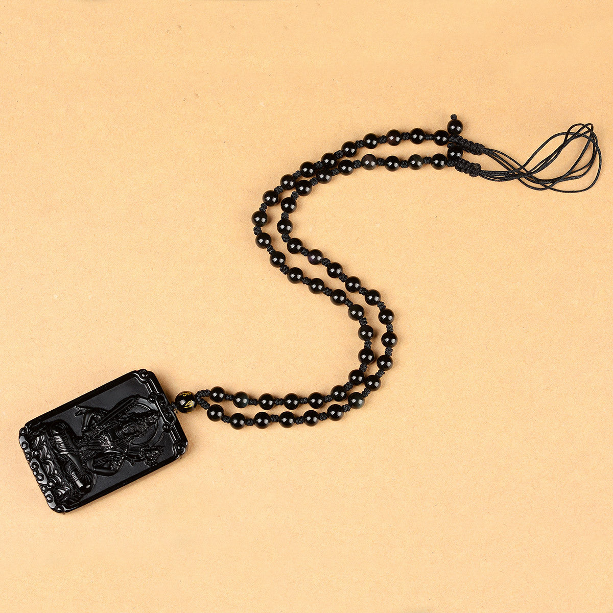Black Obsidian Zodiac Symbol Pendant