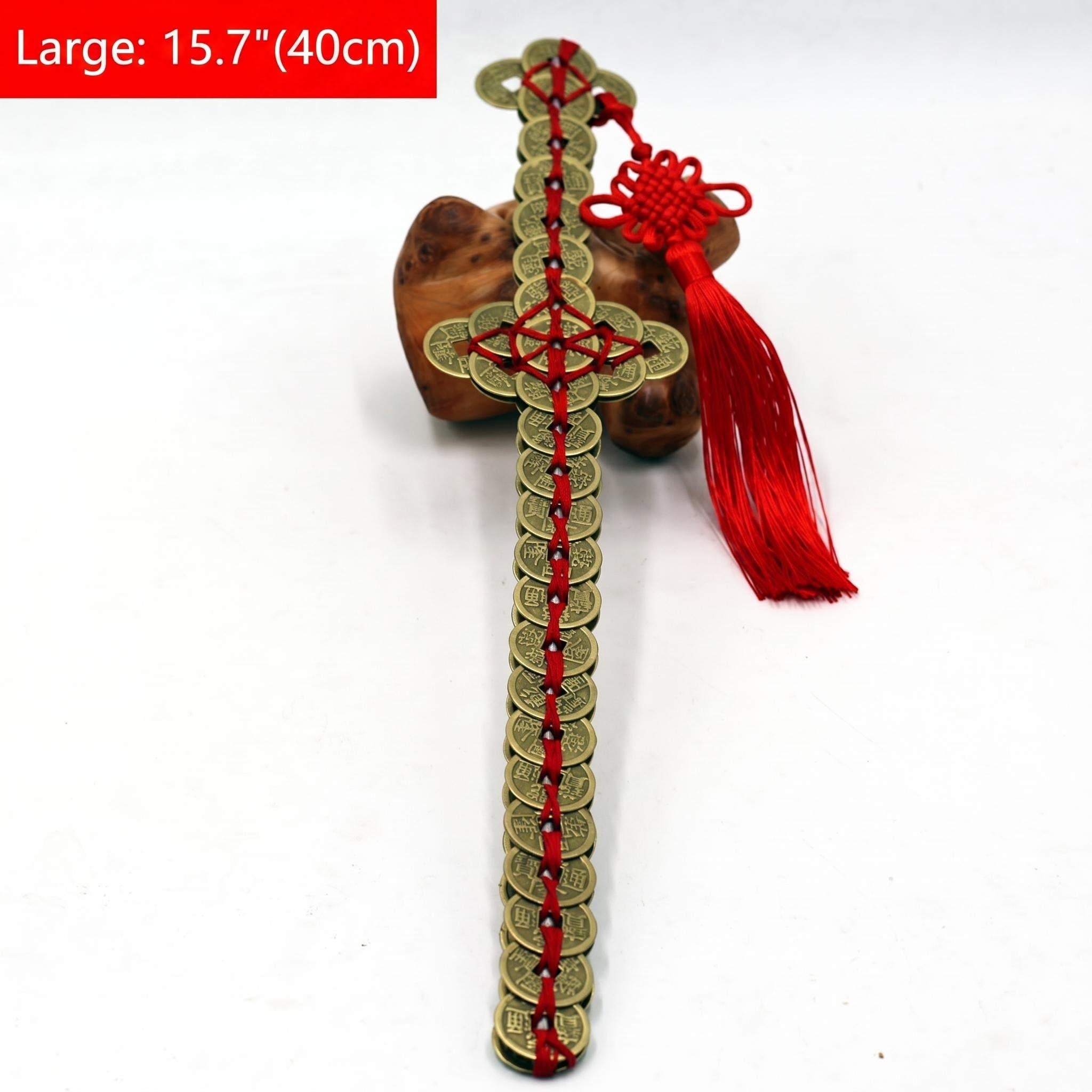 Traditional Coin Sword – Hand-Strung Feng Shui Harmony Amulet for Home & Office
