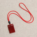 Red Agate Peace Plaque Pendant